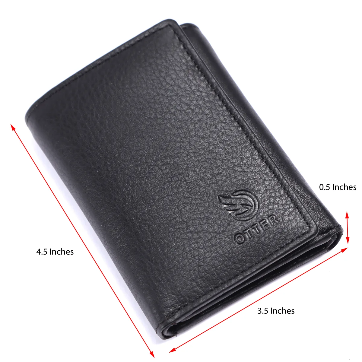 Men's 7-Card Genuine Leather Wallet with Coin Pocket – Black (2215), additional view 2