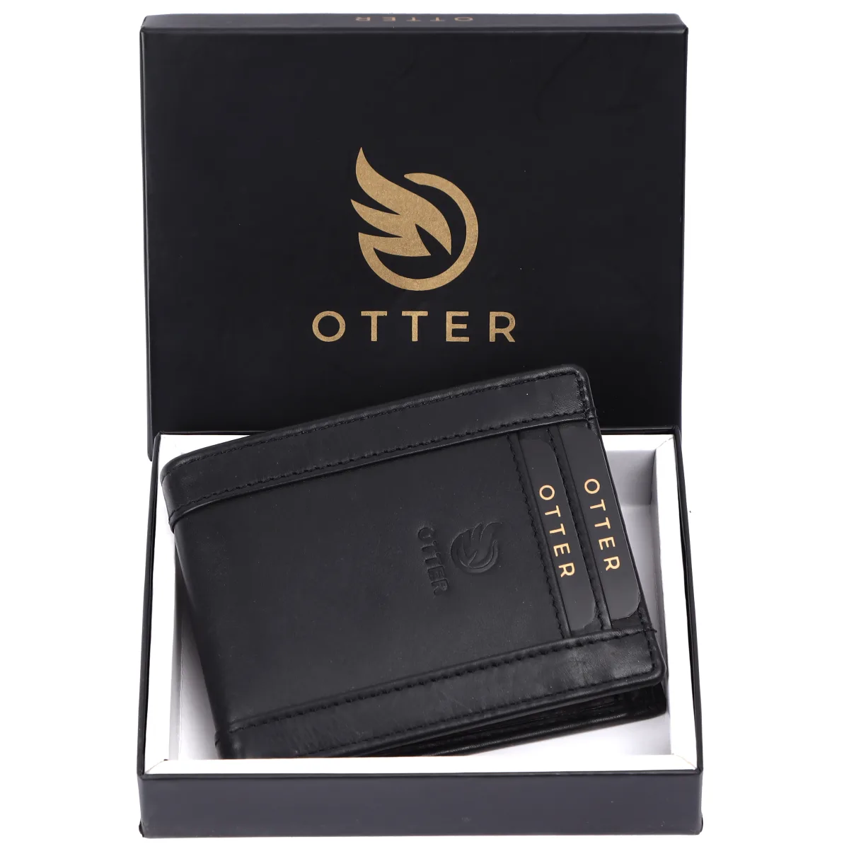 Men's 10-Card Genuine Leather Wallet – Black (2228), additional view 5