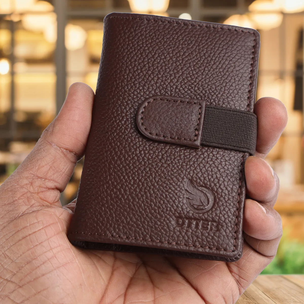 Men's 20-Card Genuine Leather Card Holder – Brown (2221), additional view 11