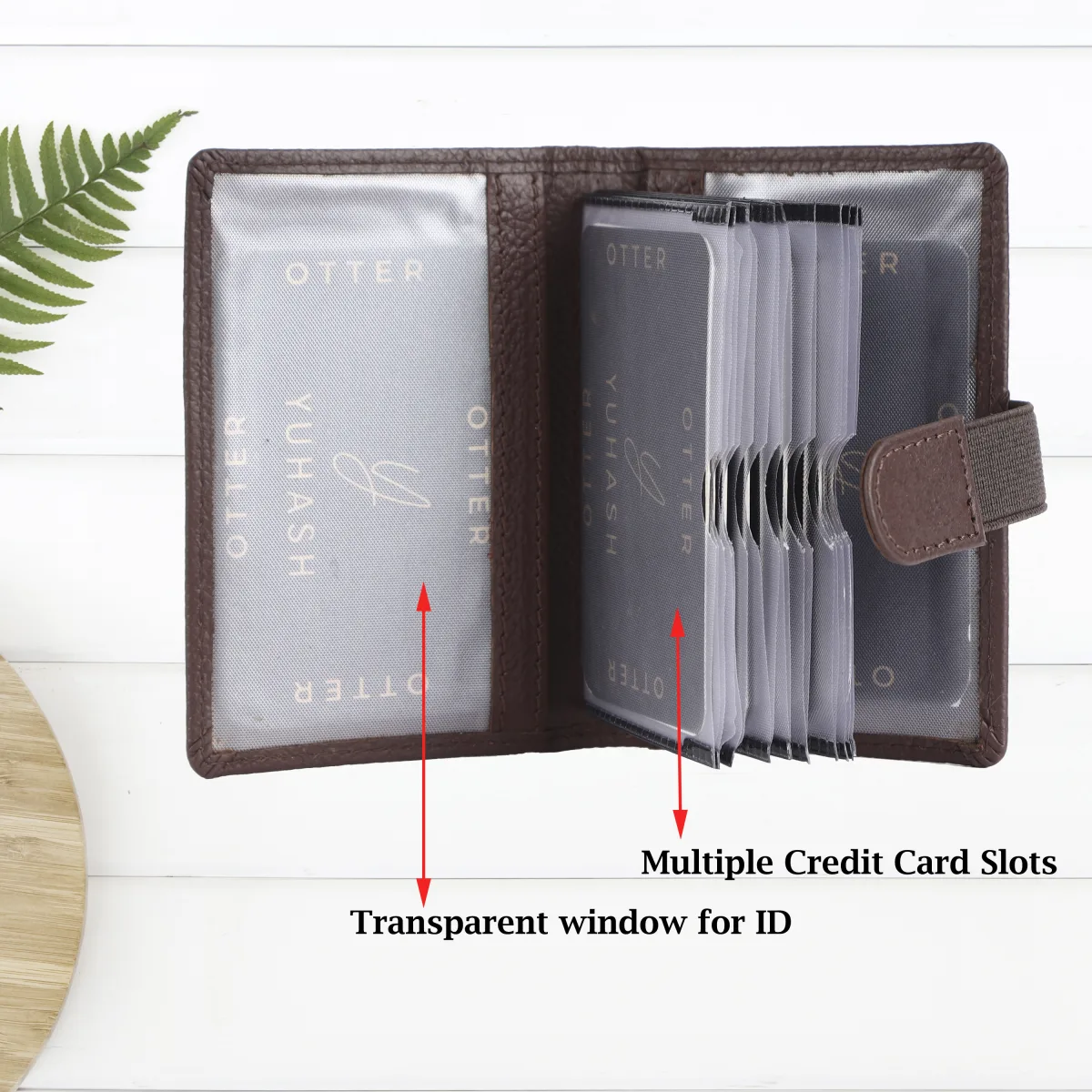 Men's 20-Card Genuine Leather Card Holder – Brown (2221), additional view 10