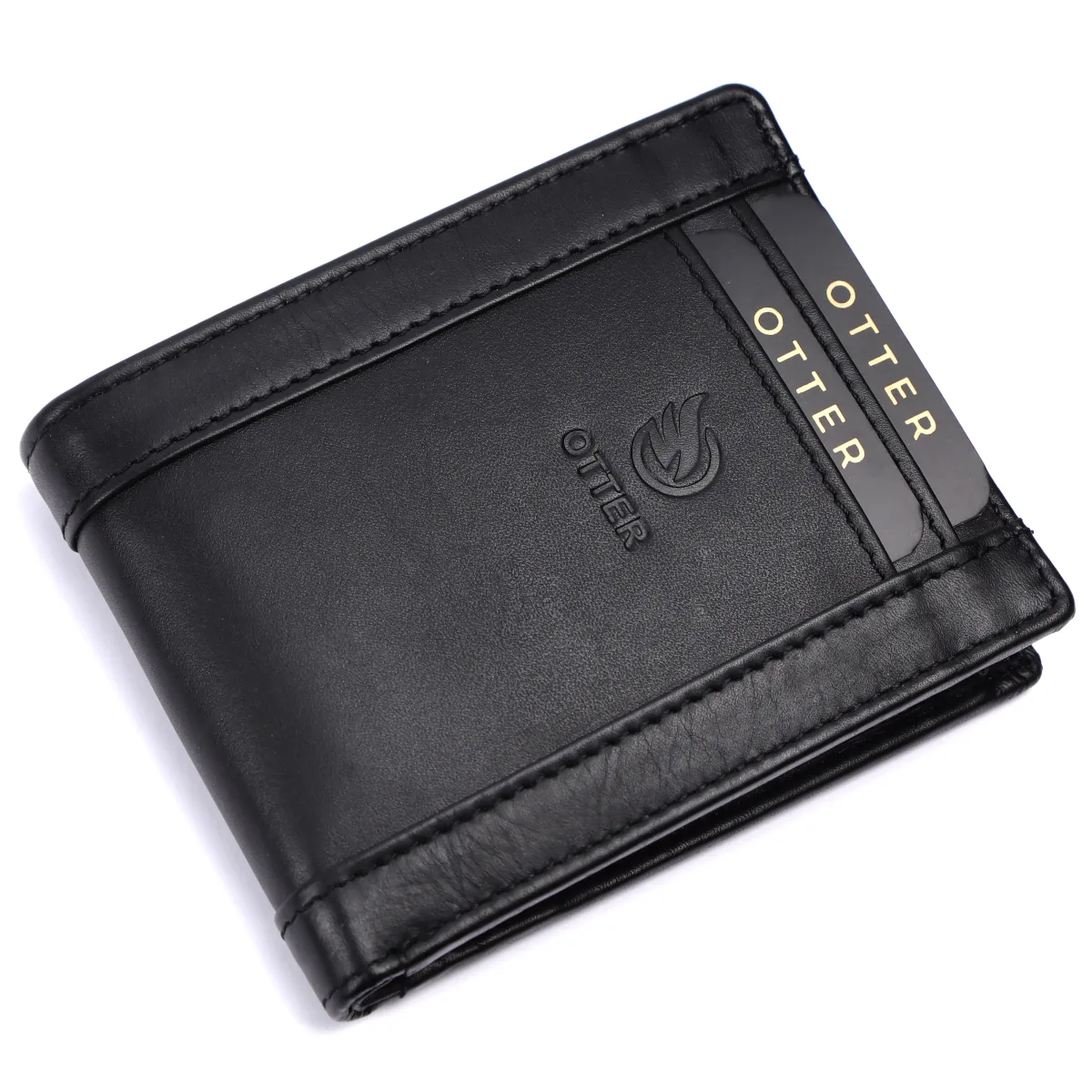 Men's 10-Card Genuine Leather Wallet – Black (2228), additional view 4