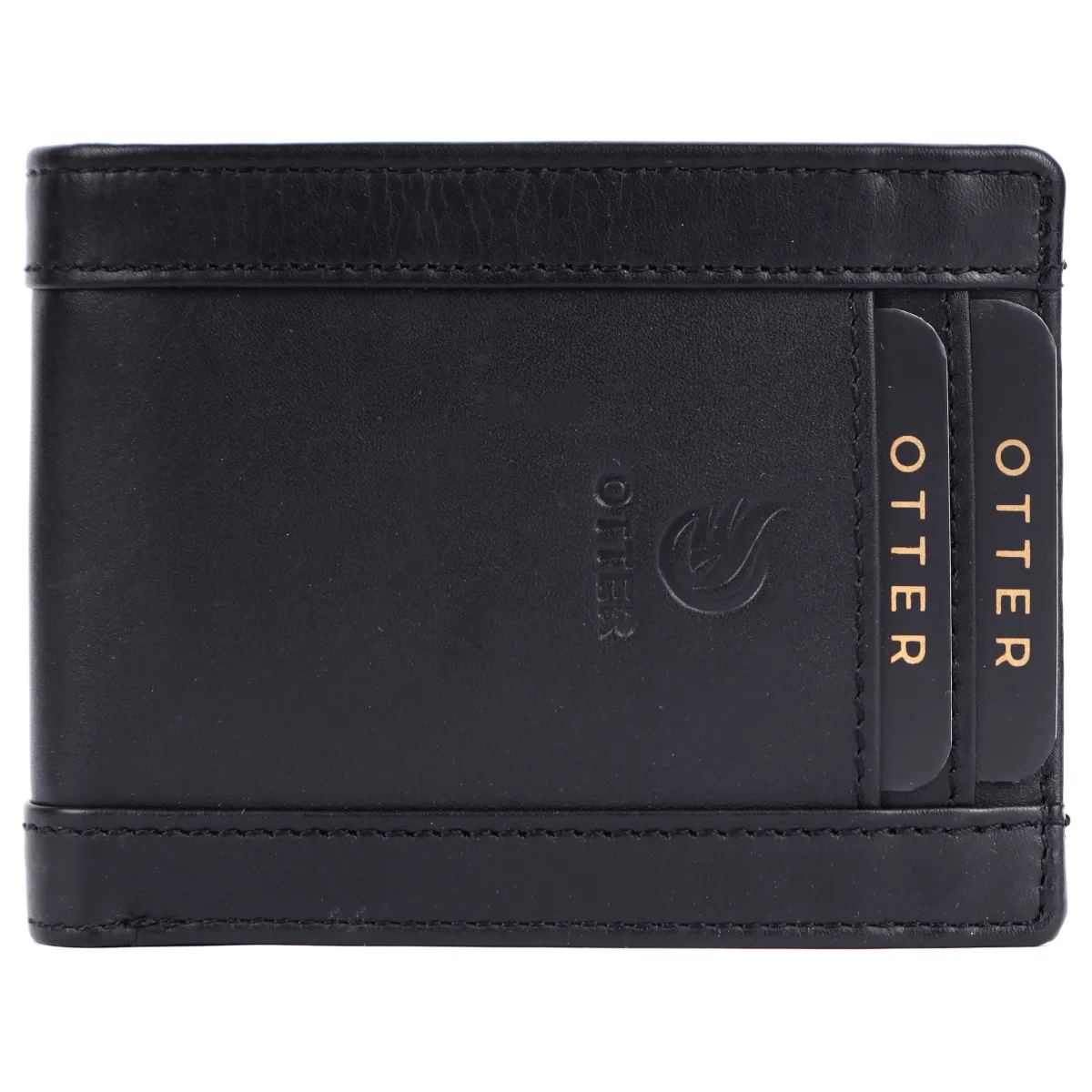 Men's 10-Card Genuine Leather Wallet – Black (2228)