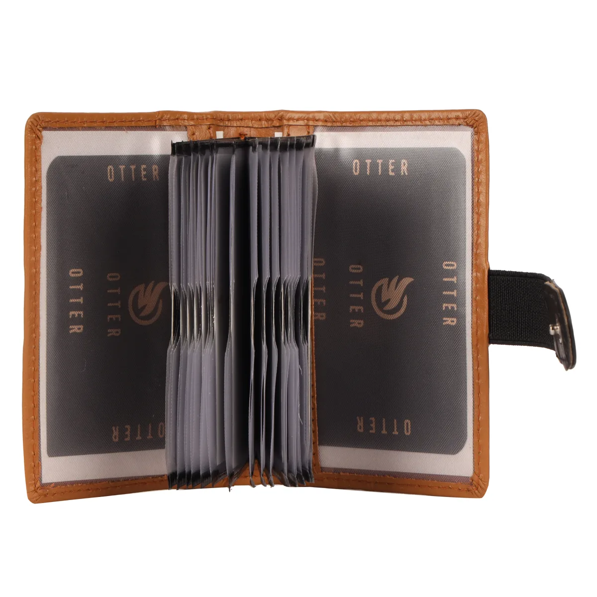Men's 20-Card Genuine Leather Card Holder – Tan (2221), additional view 5