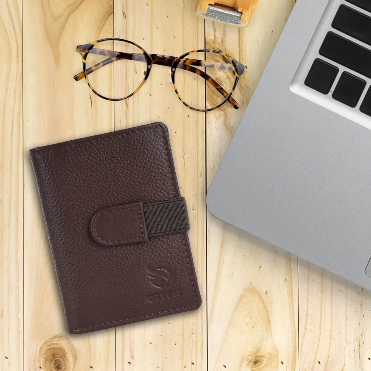 Men's 20-Card Genuine Leather Card Holder – Brown (2221), additional view 9