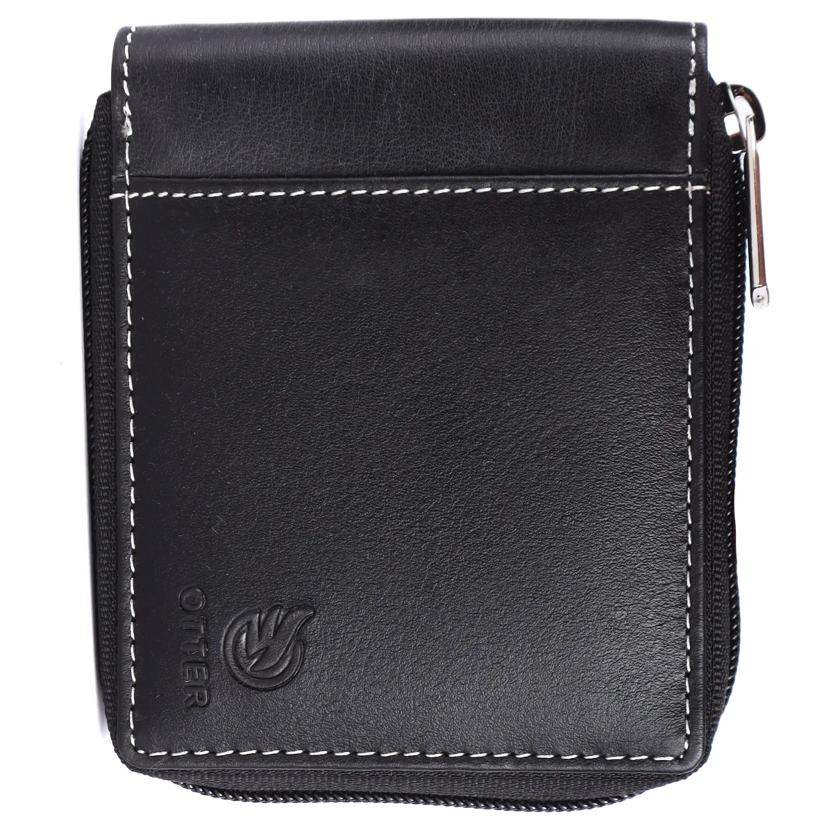 Men's 4-Card Genuine Leather Wallet with Coin Pocket – Black (2206), additional view 4