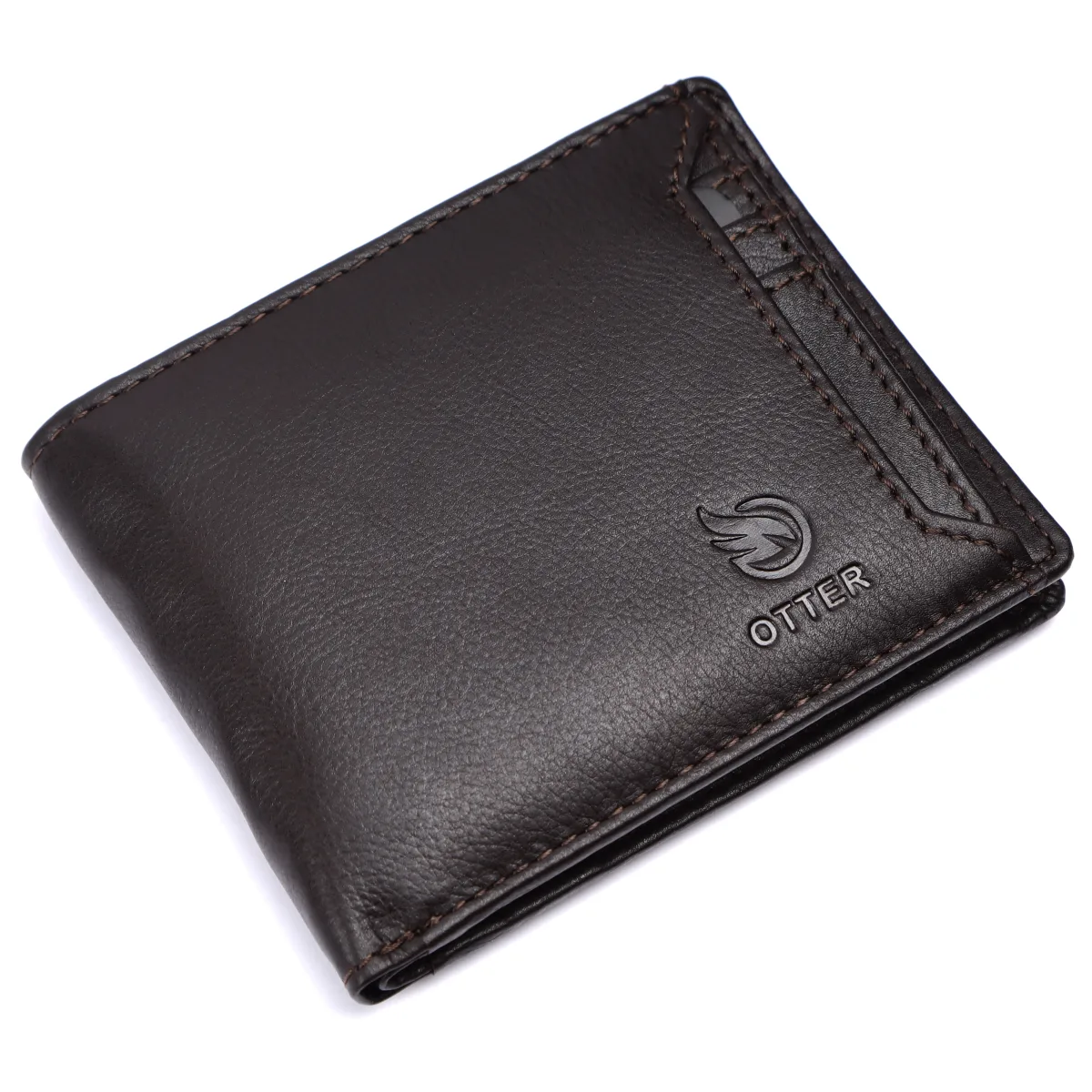 Men's 10-Card Genuine Leather Wallet – Dark Brown (2230), additional view 4