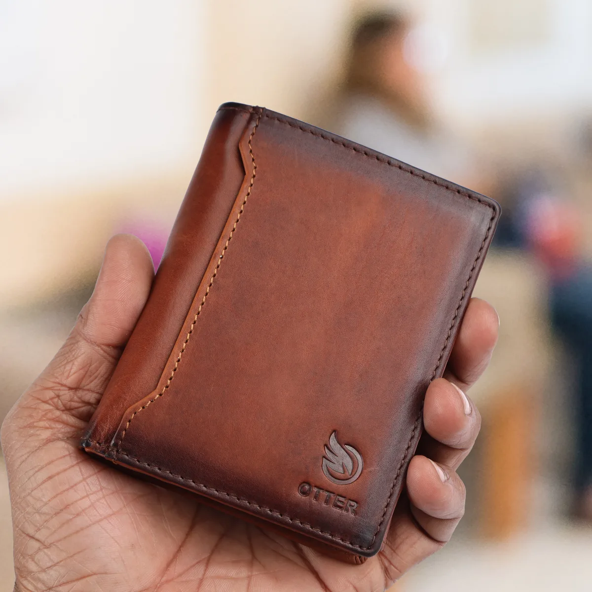 Men's 12-Card Vintage Genuine Leather Wallet – Brown (2234), additional view 9