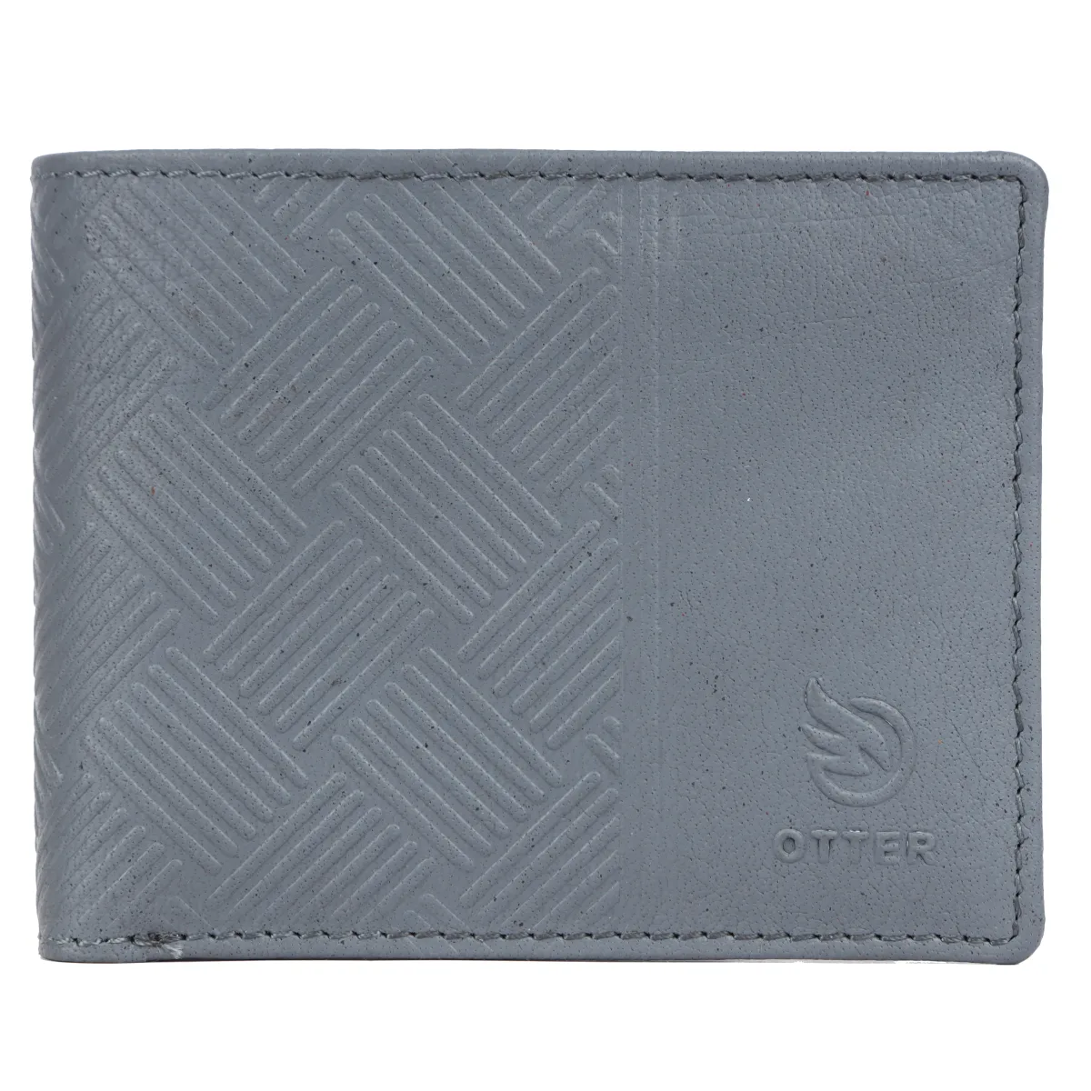 Men's 3-Card Genuine Leather Wallet with Coin Pocket – Grey (2217)
