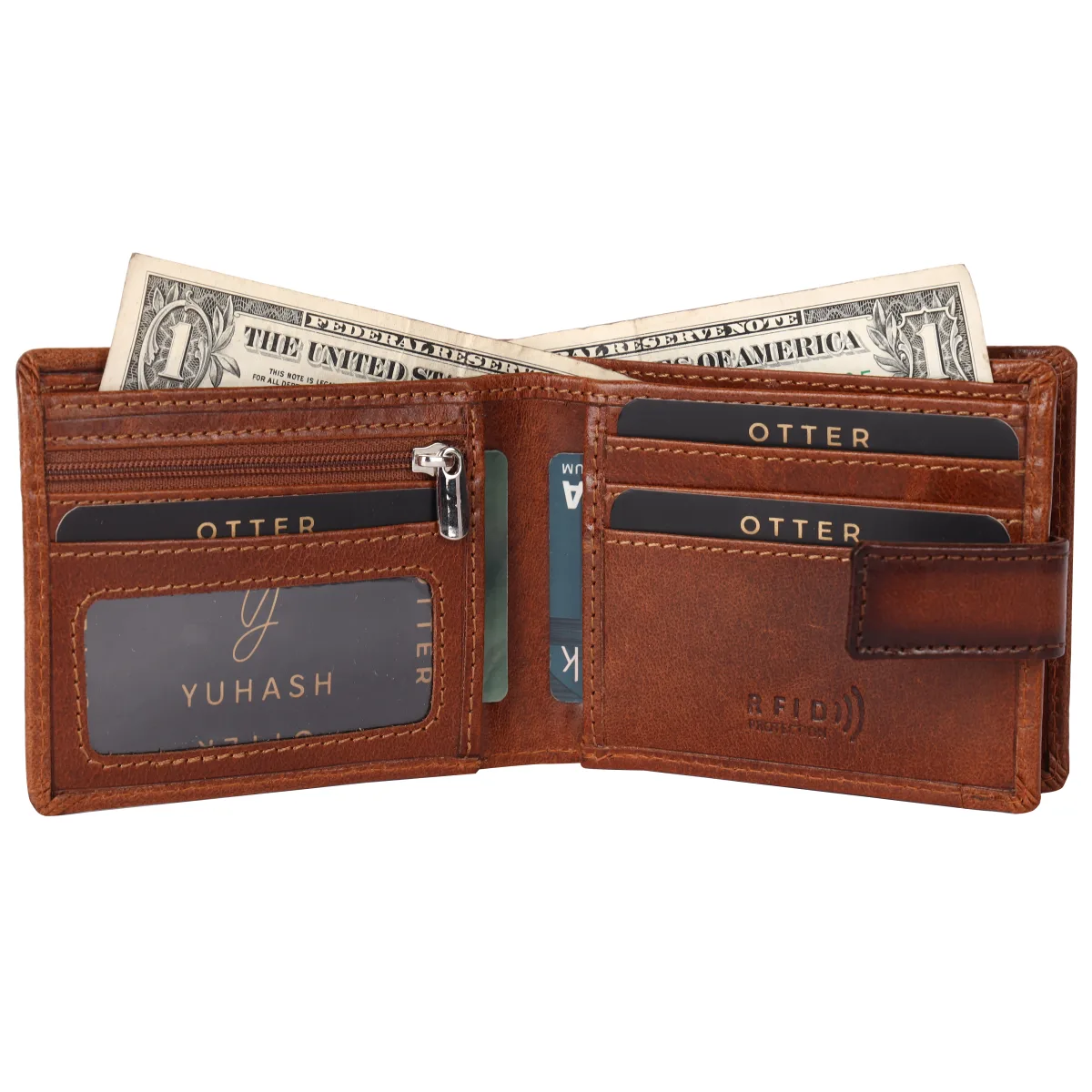 Men's 12-Card Vintage Genuine Leather Wallet – Brown (2236), additional view 3