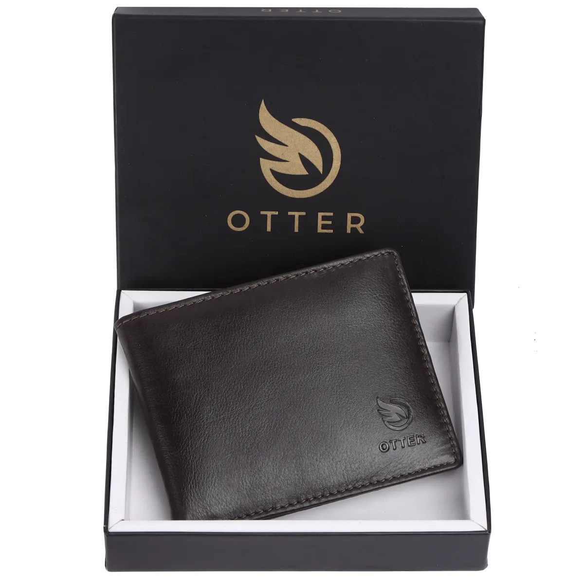 Men's 3-Card Genuine Leather Wallet with Coin Pocket – Brown (2226), additional view 7