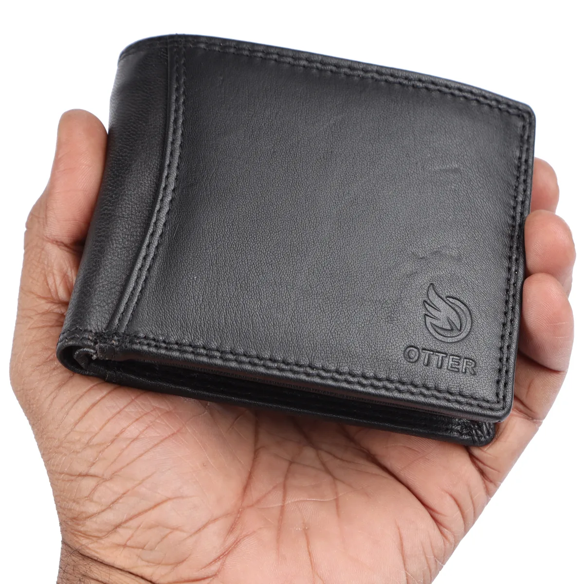 Men's 10-Card Genuine Leather Wallet – Black (2229)