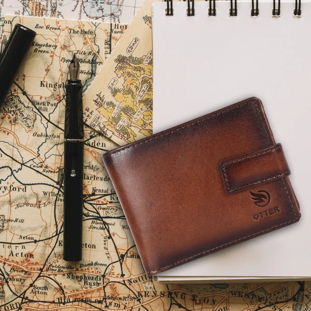 Men's 12-Card Vintage Genuine Leather Wallet – Brown (2236), additional view 6