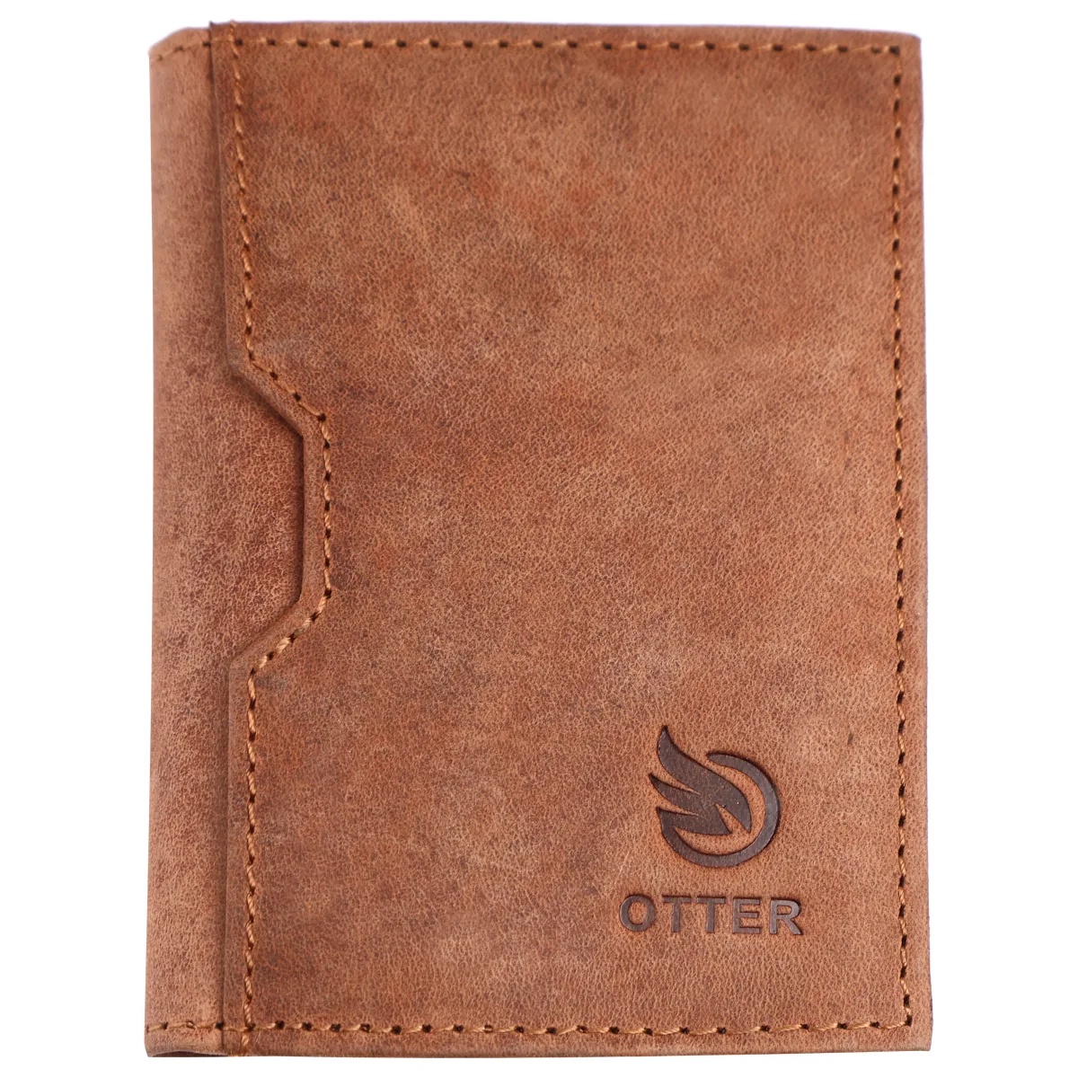 Men's 9-Card Genuine Leather Card Holder with Coin Pocket – Tan (2204), additional view 5