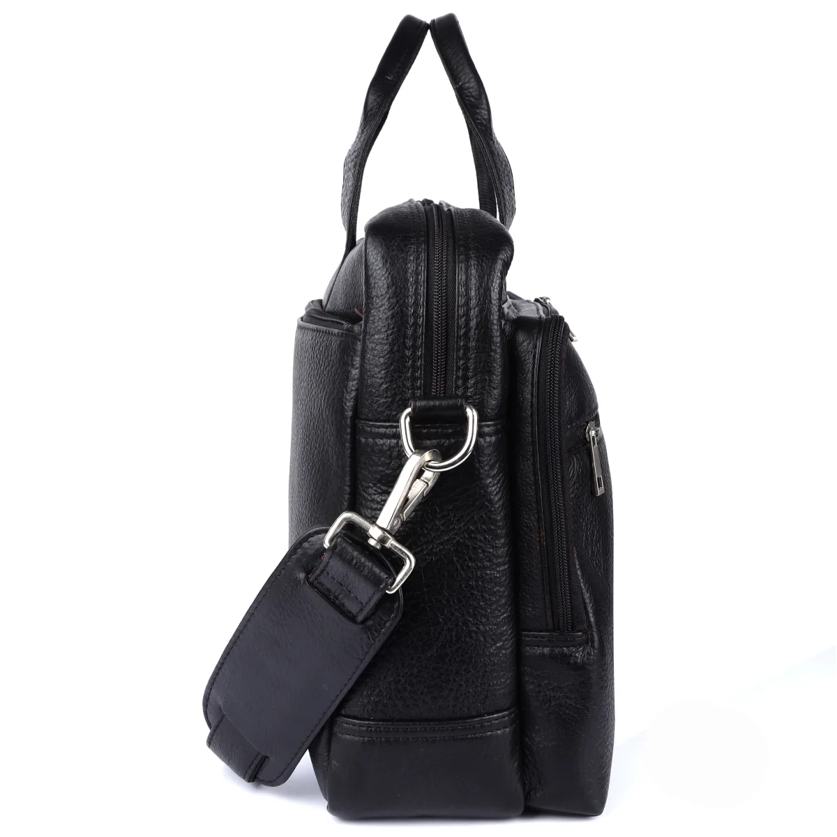 Genuine Leather Laptop Bag – Black (0605), additional view 4