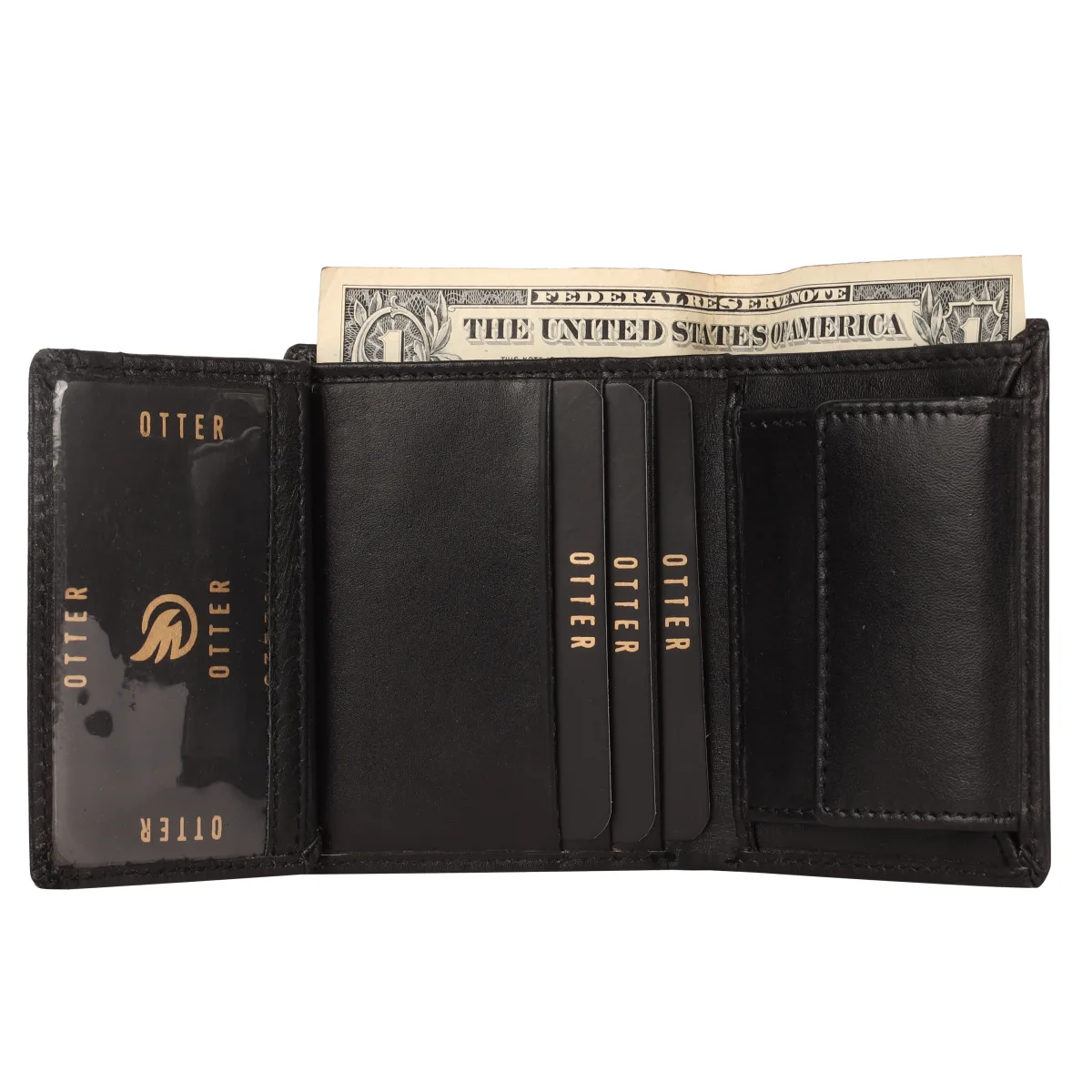 Men's 10-Card Genuine Leather Wallet – Black (2231), additional view 6