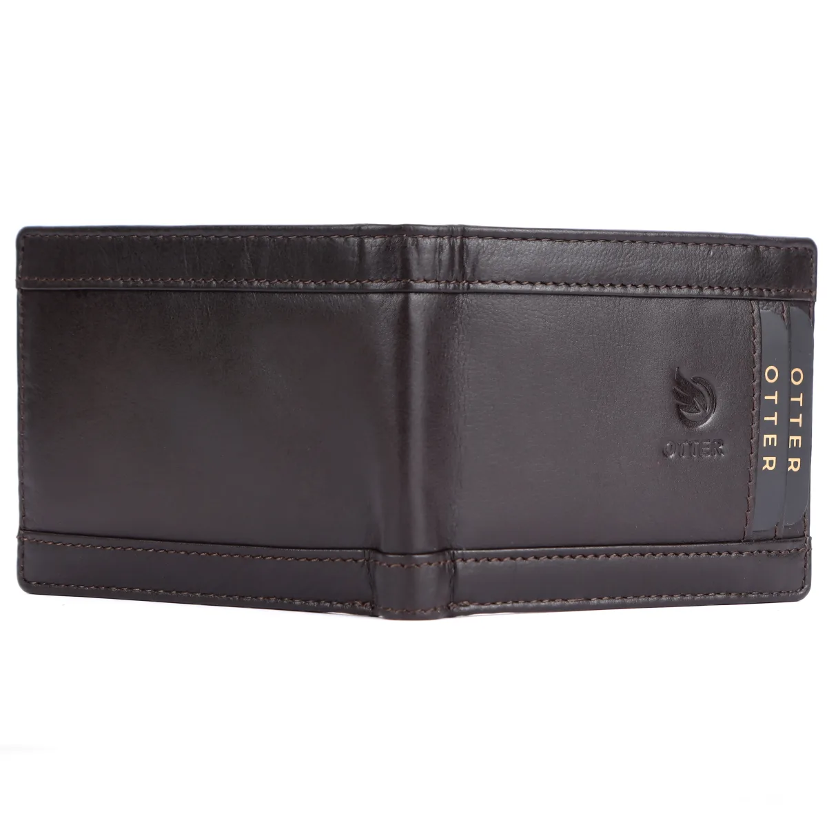 Men's 10-Card Genuine Leather Wallet – Brown (2228), additional view 2