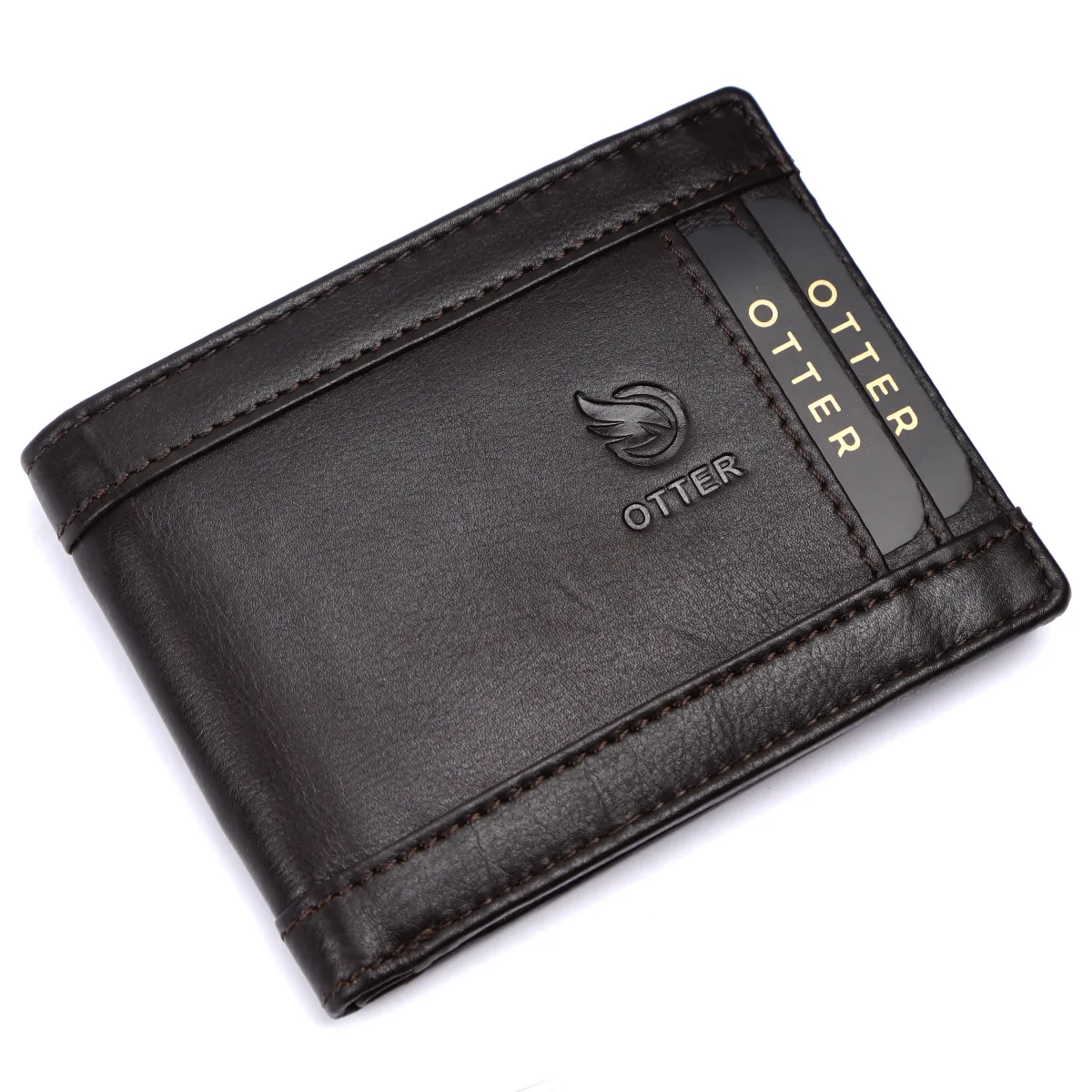 Men's 10-Card Genuine Leather Wallet – Brown (2228), additional view 4