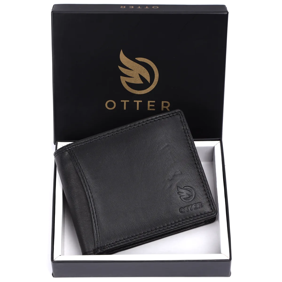 Men's 10-Card Genuine Leather Wallet – Black (2229), additional view 11