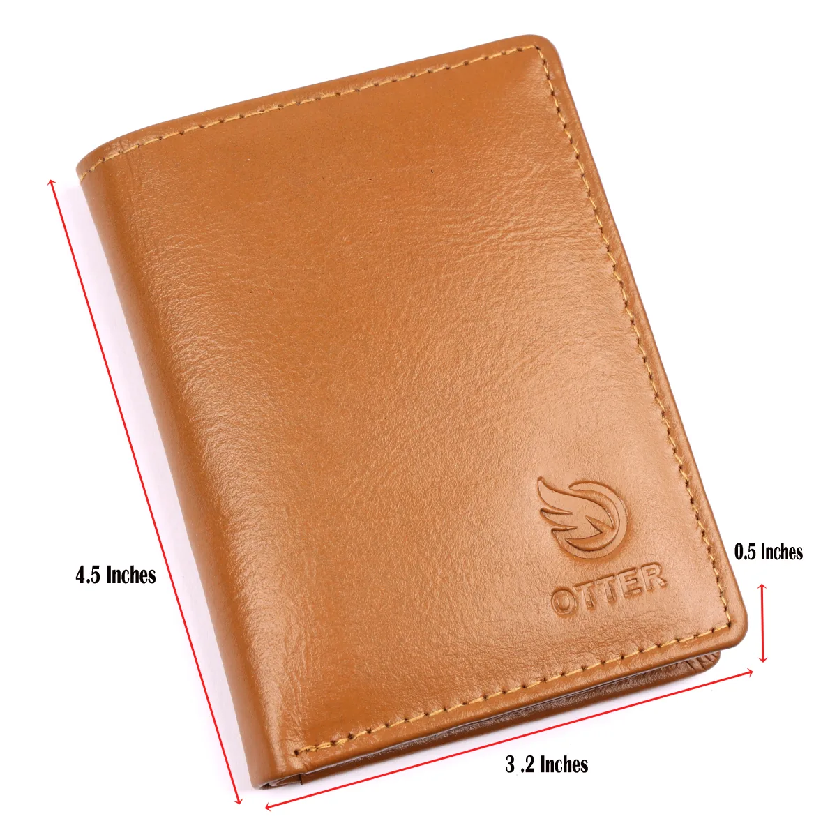 Men's 10-Card Genuine Leather Wallet – Tan (2231), additional view 2