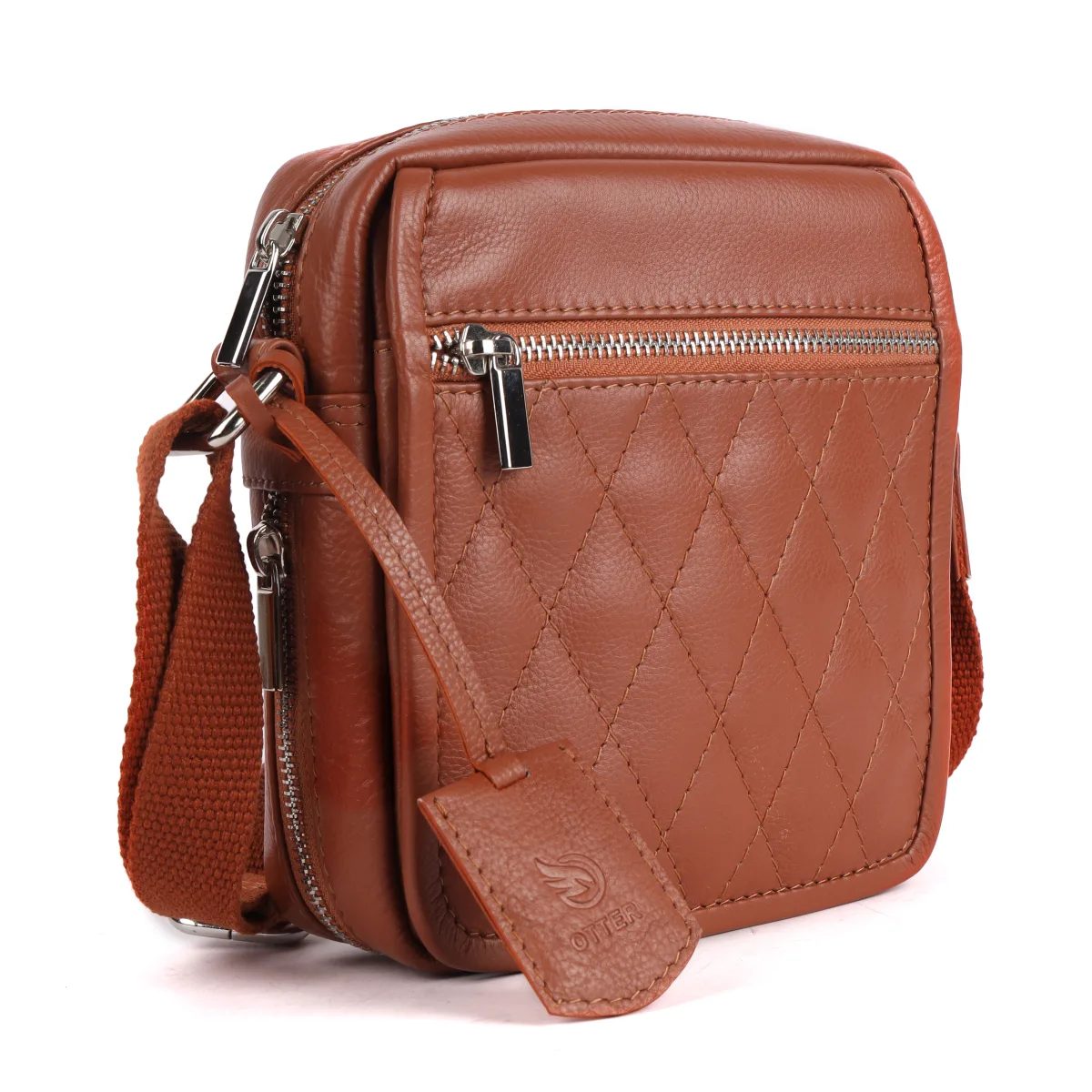 Genuine Leather Sling Bag – Tan (0606), additional view 7