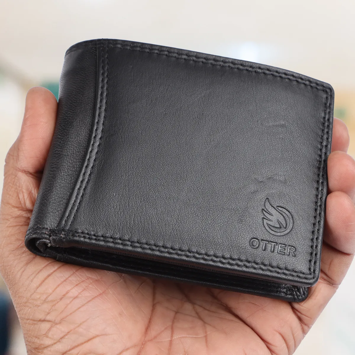Men's 10-Card Genuine Leather Wallet – Black (2229), additional view 5