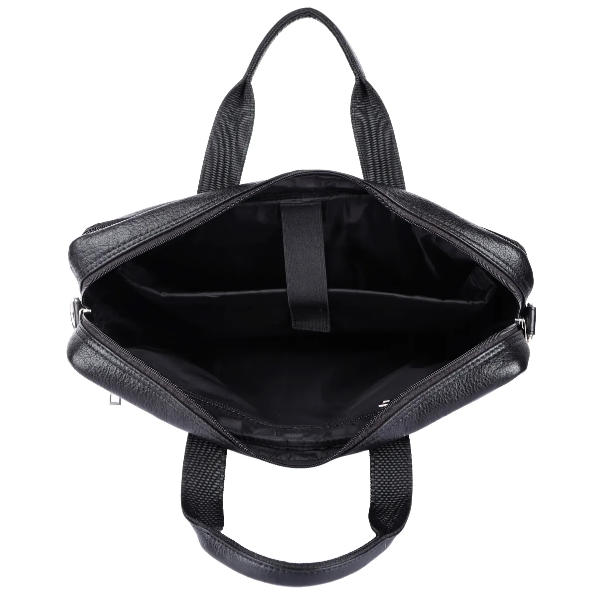 Genuine Leather Laptop Bag – Black (0605)