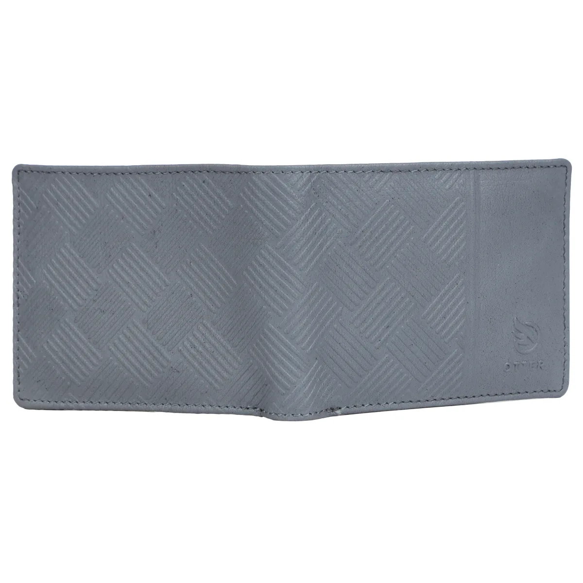 Men's 3-Card Genuine Leather Wallet with Coin Pocket – Grey (2217), additional view 5
