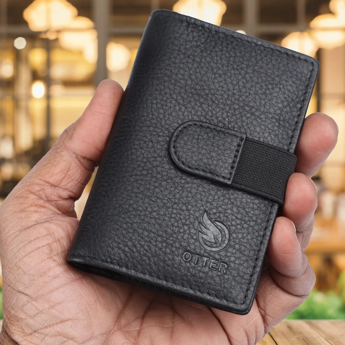 Men's 20-Card Genuine Leather Card Holder – Black (2221), additional view 2