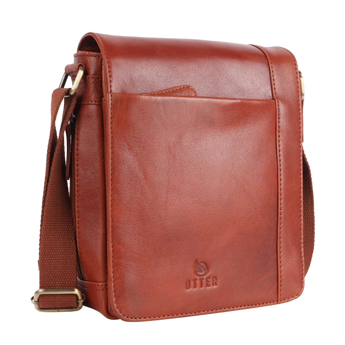 Genuine Leather Sling Bag – Tan (0607), additional view 7