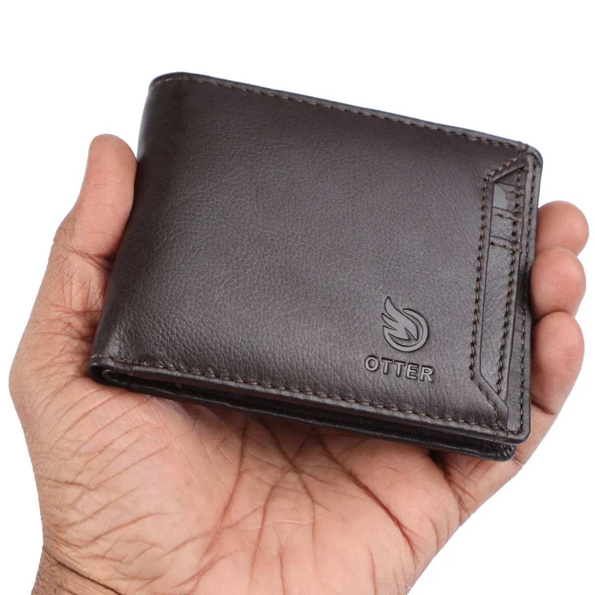 Men's 10-Card Genuine Leather Wallet – Dark Brown (2230), additional view 3