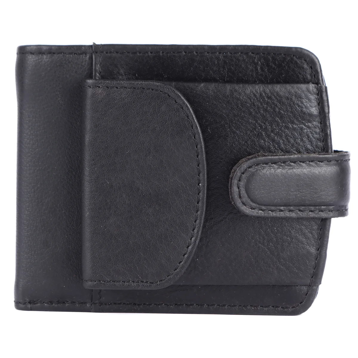 Men's 10-Card Genuine Leather Wallet – Black (2216), additional view 3