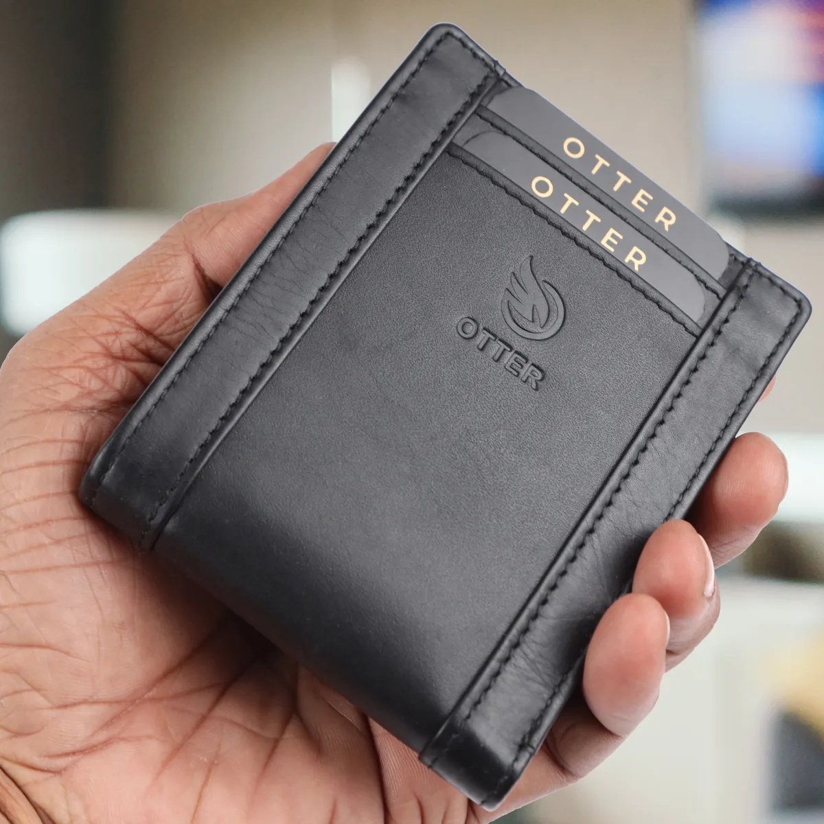 Men's 10-Card Genuine Leather Wallet – Black (2228), additional view 7