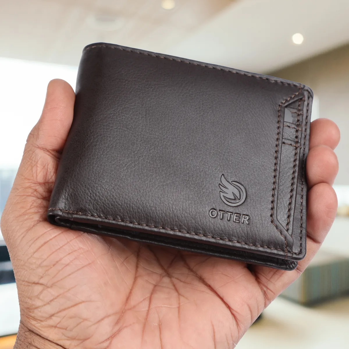 Men's 10-Card Genuine Leather Wallet – Dark Brown (2230), additional view 7