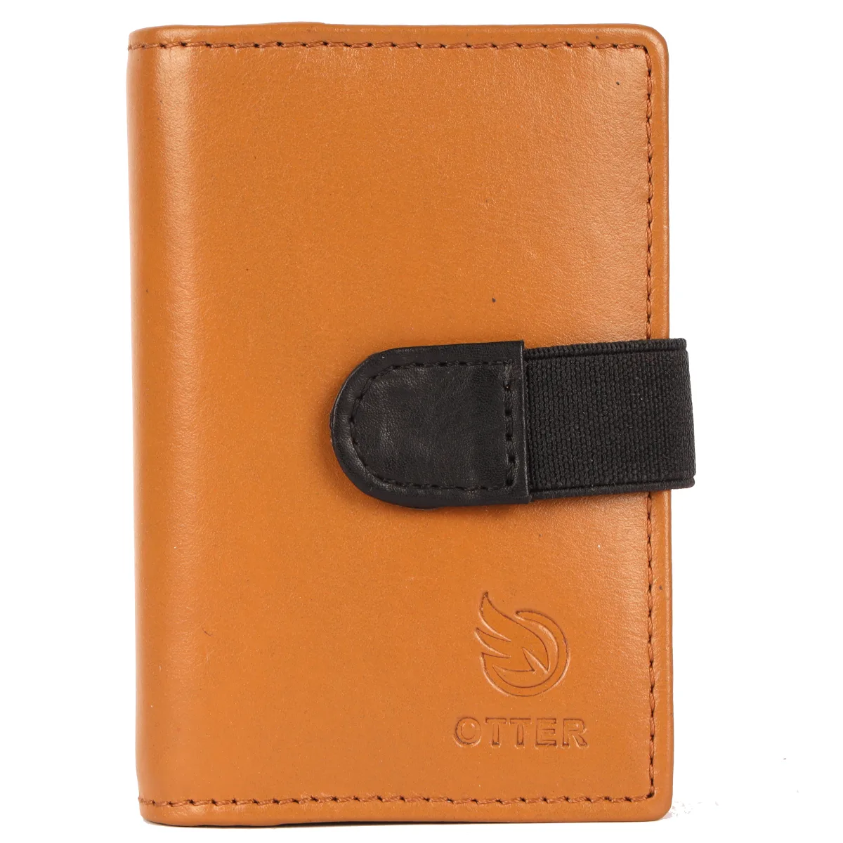 Men's 20-Card Genuine Leather Card Holder – Tan (2221), additional view 4