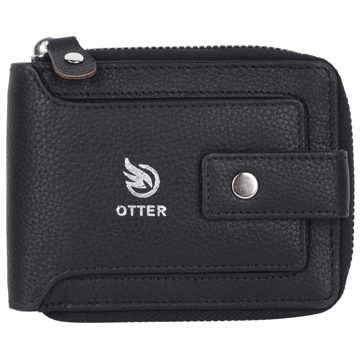 Men's 9-Card Genuine Leather Wallet with Coin Pocket – Black (2218), additional view 3