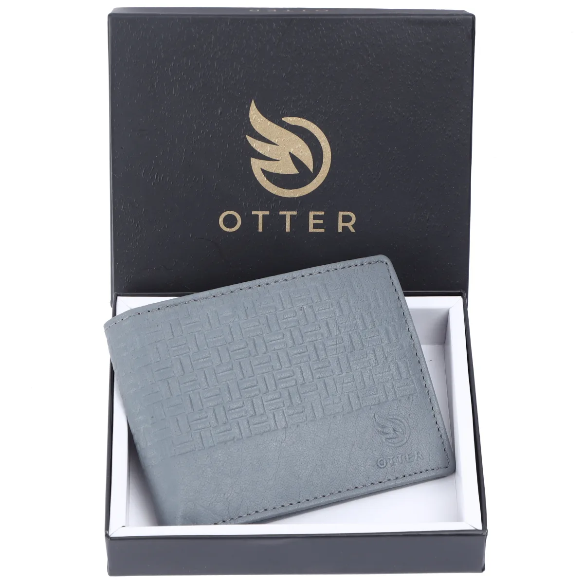 Men's 3-Card Genuine Leather Wallet with Coin Pocket – Grey (2214)